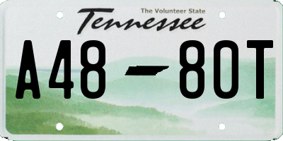 TN license plate A4880T