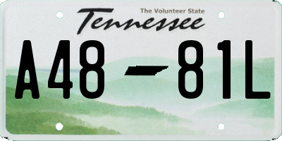 TN license plate A4881L