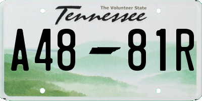 TN license plate A4881R