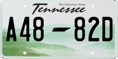 TN license plate A4882D