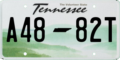 TN license plate A4882T