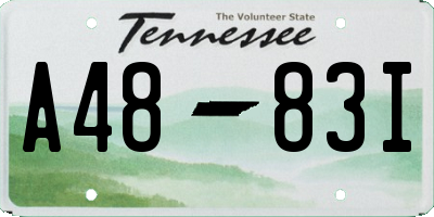 TN license plate A4883I
