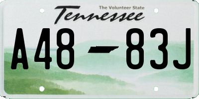 TN license plate A4883J