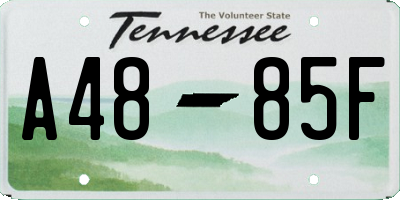 TN license plate A4885F