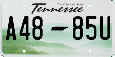 TN license plate A4885U
