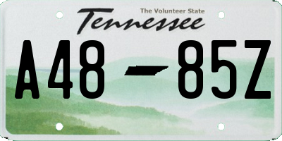 TN license plate A4885Z