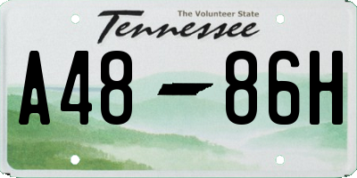 TN license plate A4886H