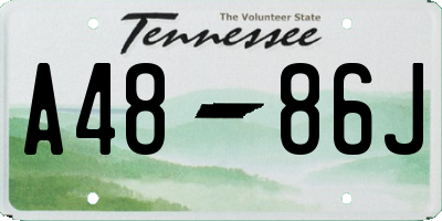 TN license plate A4886J