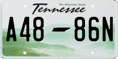 TN license plate A4886N