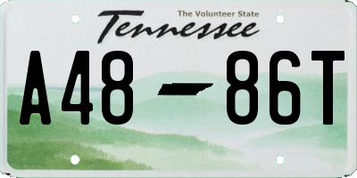 TN license plate A4886T