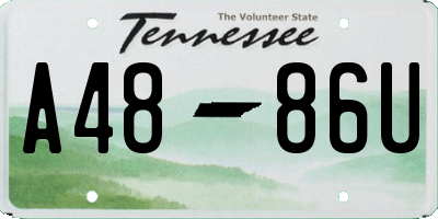 TN license plate A4886U