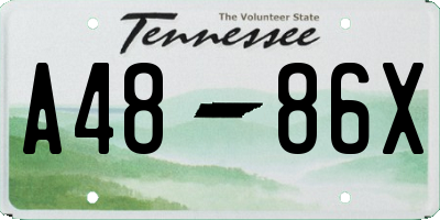 TN license plate A4886X