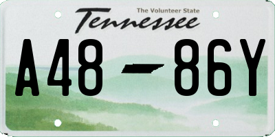 TN license plate A4886Y