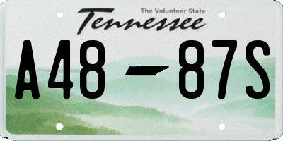 TN license plate A4887S