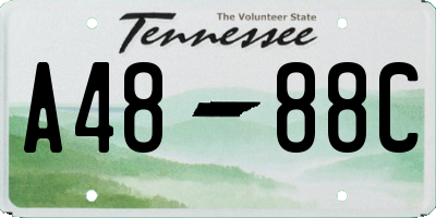TN license plate A4888C