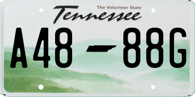 TN license plate A4888G