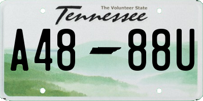 TN license plate A4888U