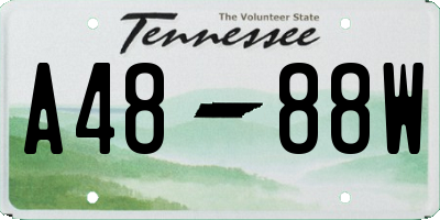TN license plate A4888W