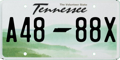 TN license plate A4888X