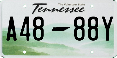 TN license plate A4888Y