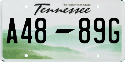 TN license plate A4889G