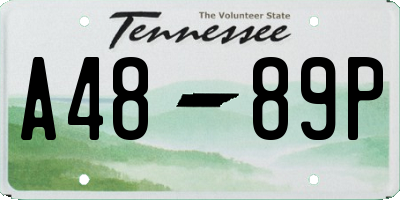 TN license plate A4889P