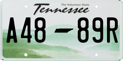 TN license plate A4889R