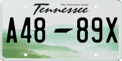 TN license plate A4889X