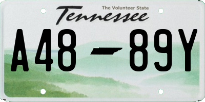 TN license plate A4889Y
