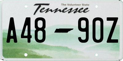 TN license plate A4890Z