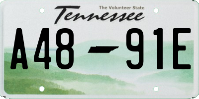 TN license plate A4891E