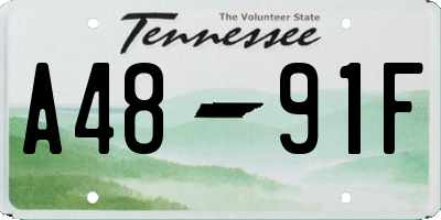 TN license plate A4891F