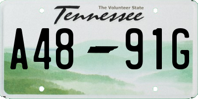 TN license plate A4891G