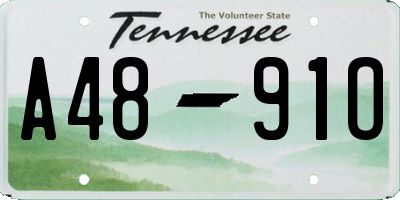 TN license plate A4891O