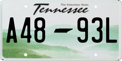 TN license plate A4893L