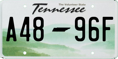 TN license plate A4896F