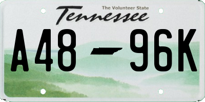 TN license plate A4896K
