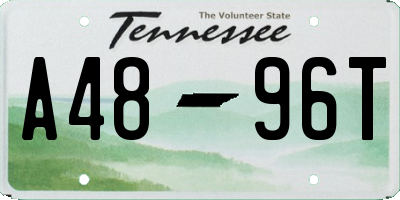 TN license plate A4896T