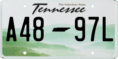 TN license plate A4897L