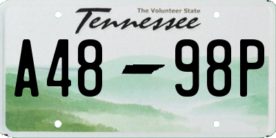 TN license plate A4898P