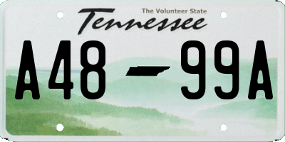 TN license plate A4899A