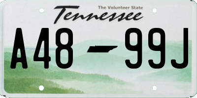 TN license plate A4899J