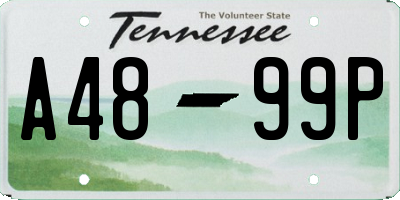 TN license plate A4899P