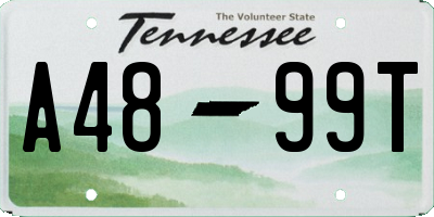 TN license plate A4899T