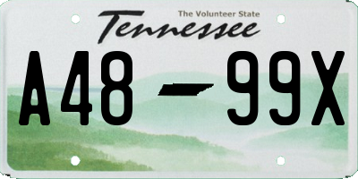 TN license plate A4899X