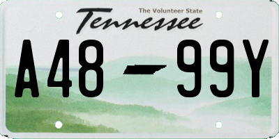 TN license plate A4899Y