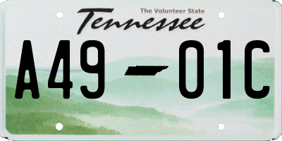 TN license plate A4901C
