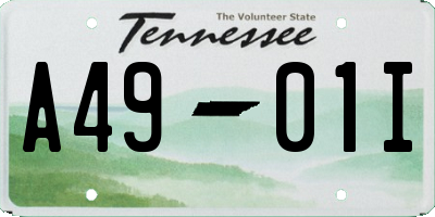 TN license plate A4901I