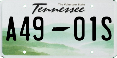 TN license plate A4901S