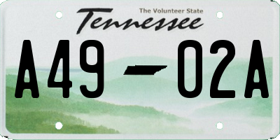 TN license plate A4902A